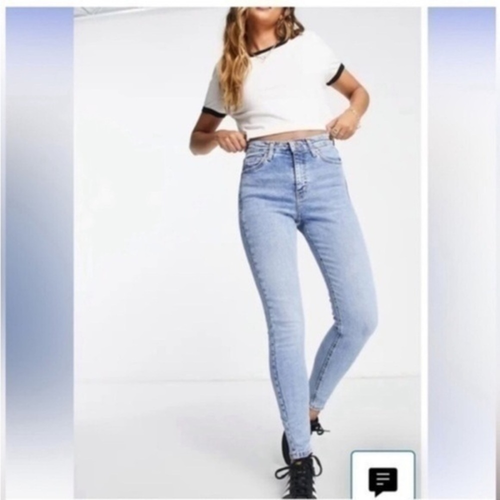 Topshop Jeans Moto Jami Skinny Blue Jeans